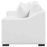 Ashlyn Upholstered Sloped Arm Loveseat White - Tampa Furniture Outlet