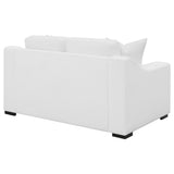Ashlyn Upholstered Sloped Arm Loveseat White - Tampa Furniture Outlet