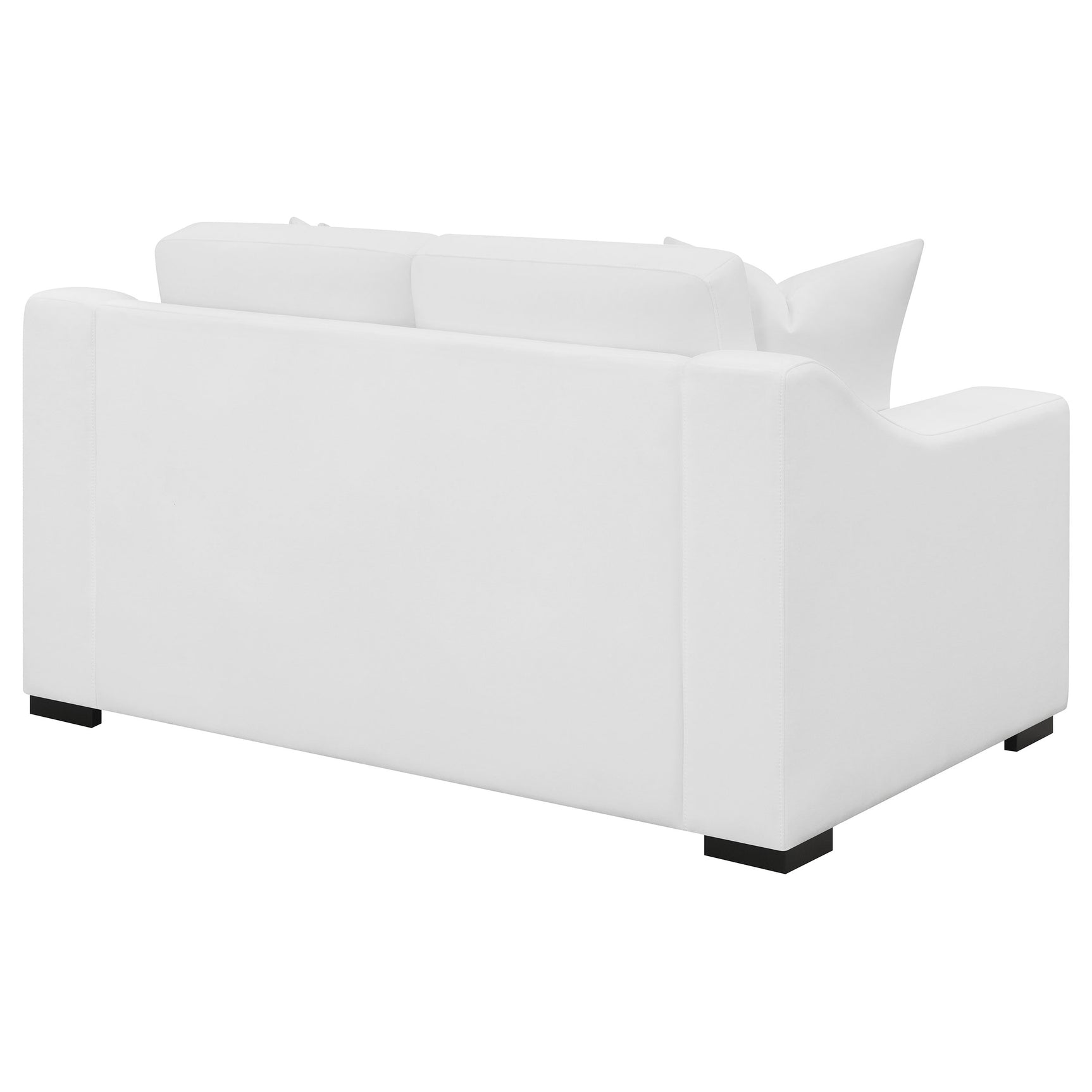 Ashlyn Upholstered Sloped Arm Loveseat White - Tampa Furniture Outlet