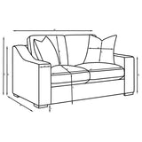Ashlyn Upholstered Sloped Arm Loveseat White - Tampa Furniture Outlet