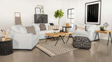 Ashlyn Upholstered Sloped Arm Loveseat White - Tampa Furniture Outlet