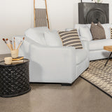Ashlyn Upholstered Sloped Arm Accent Chair White - Tampa Furniture Outlet