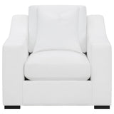 Ashlyn Upholstered Sloped Arm Accent Chair White - Tampa Furniture Outlet