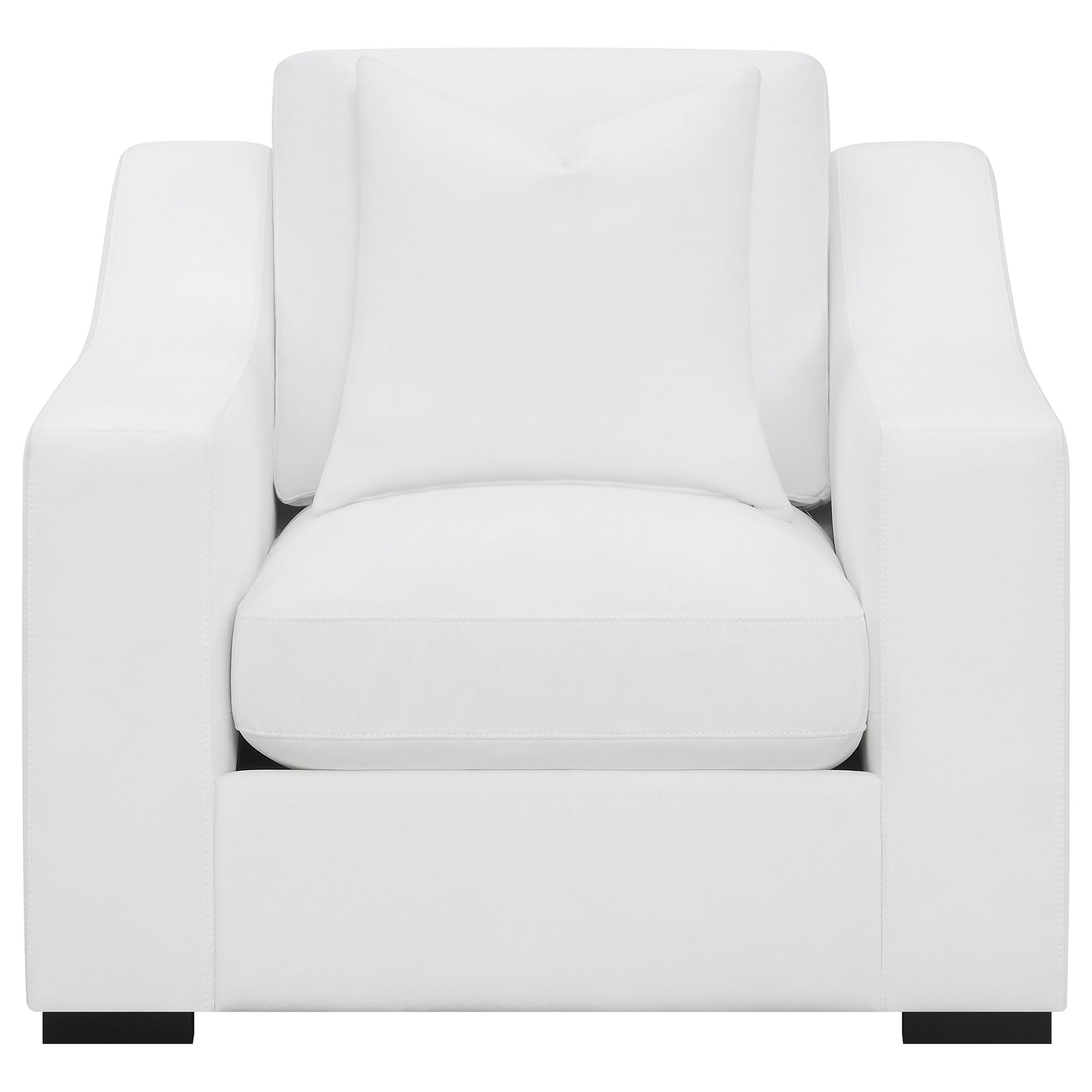 Ashlyn Upholstered Sloped Arm Accent Chair White - Tampa Furniture Outlet