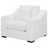 Ashlyn Upholstered Sloped Arm Accent Chair White - Tampa Furniture Outlet