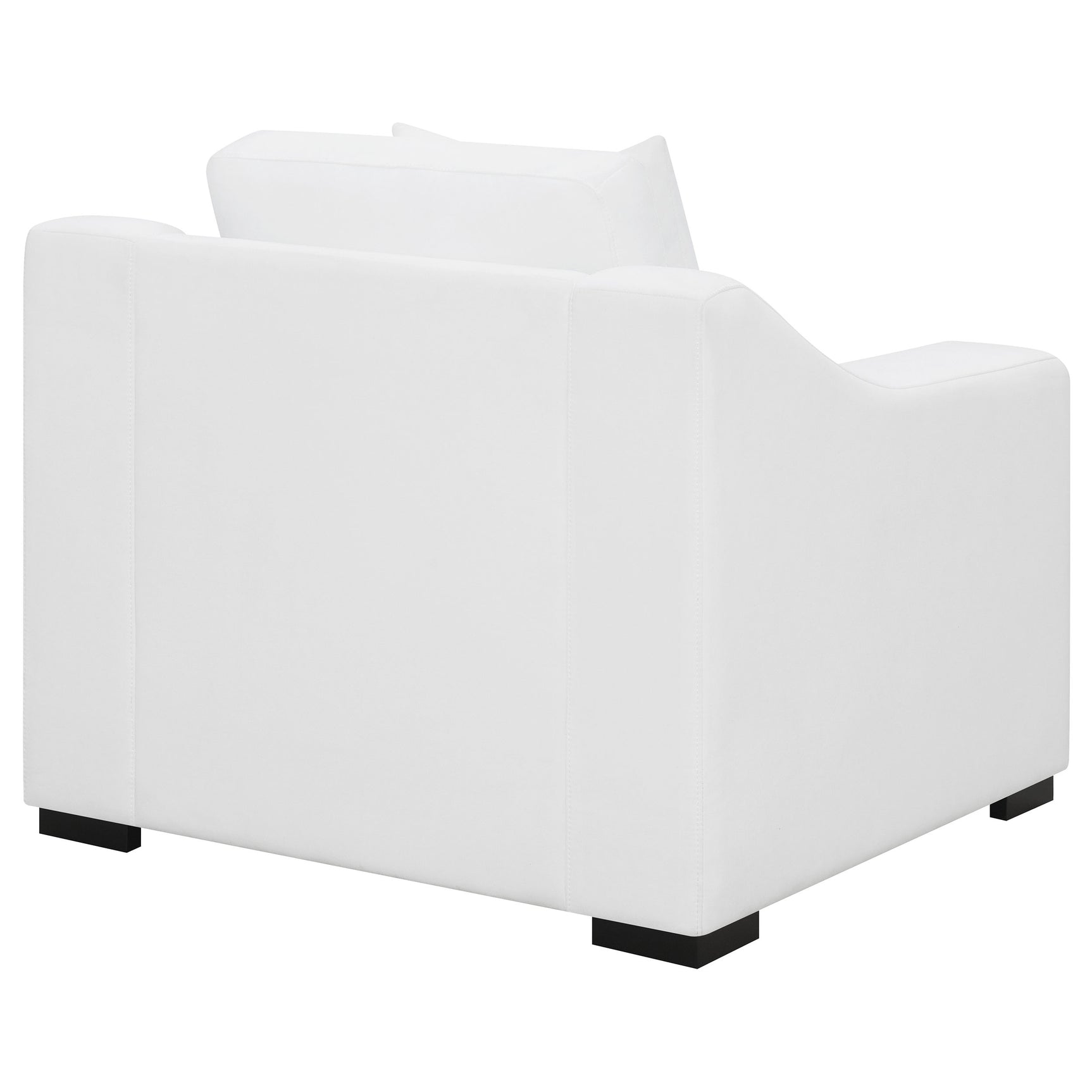 Ashlyn Upholstered Sloped Arm Accent Chair White - Tampa Furniture Outlet