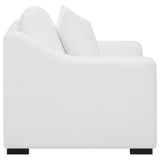 Ashlyn Upholstered Sloped Arm Accent Chair White - Tampa Furniture Outlet