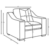 Ashlyn Upholstered Sloped Arm Accent Chair White - Tampa Furniture Outlet