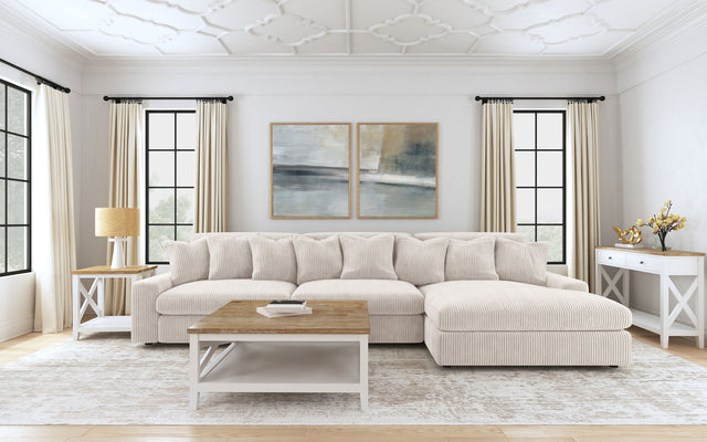 Tampa Furniture Outlet - Coaster - Blaine Upholstered Reversible Chaise Sectional Sofa Sand - 509899-SET