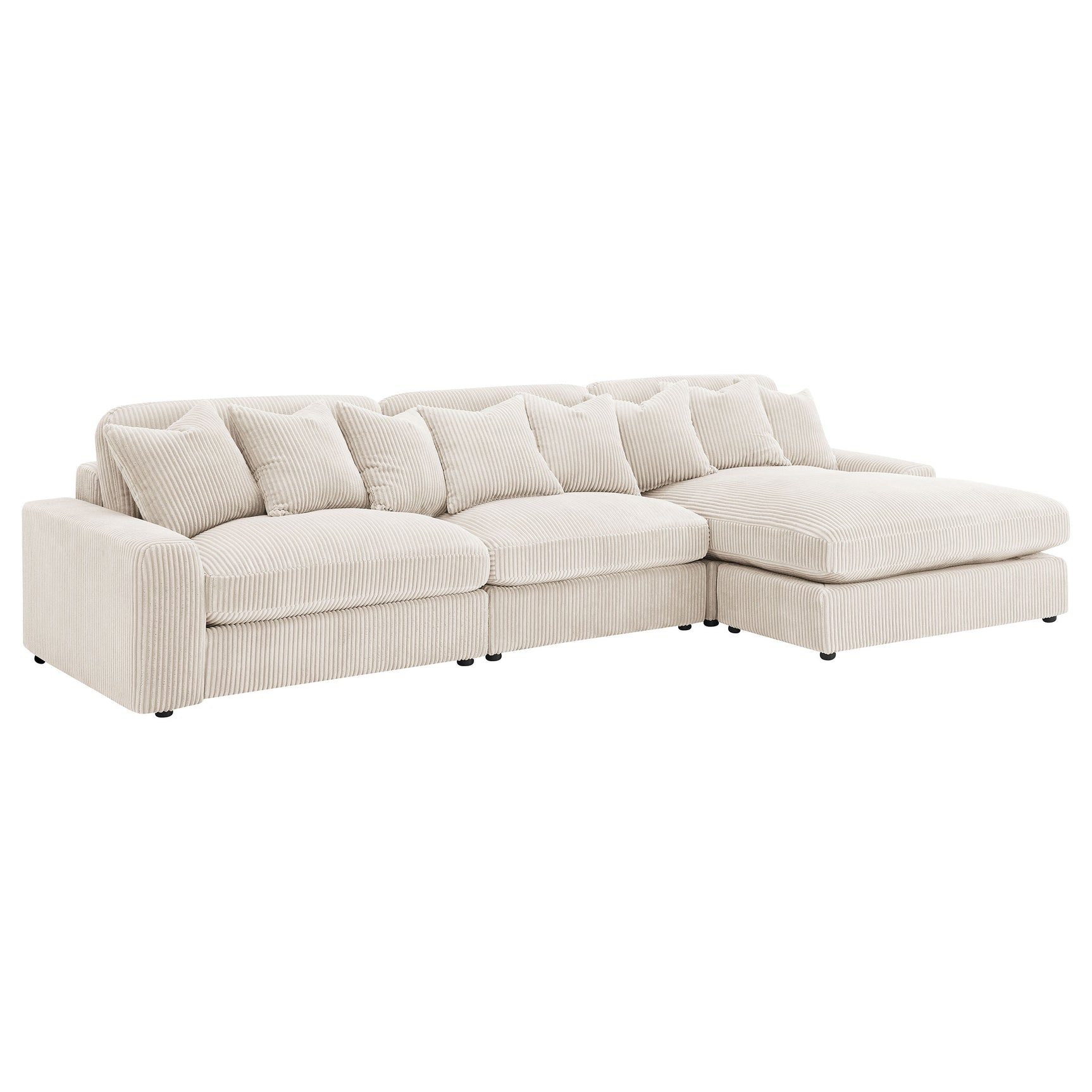 Blaine Upholstered Reversible Chaise Sectional Sofa Sand - Tampa Furniture Outlet
