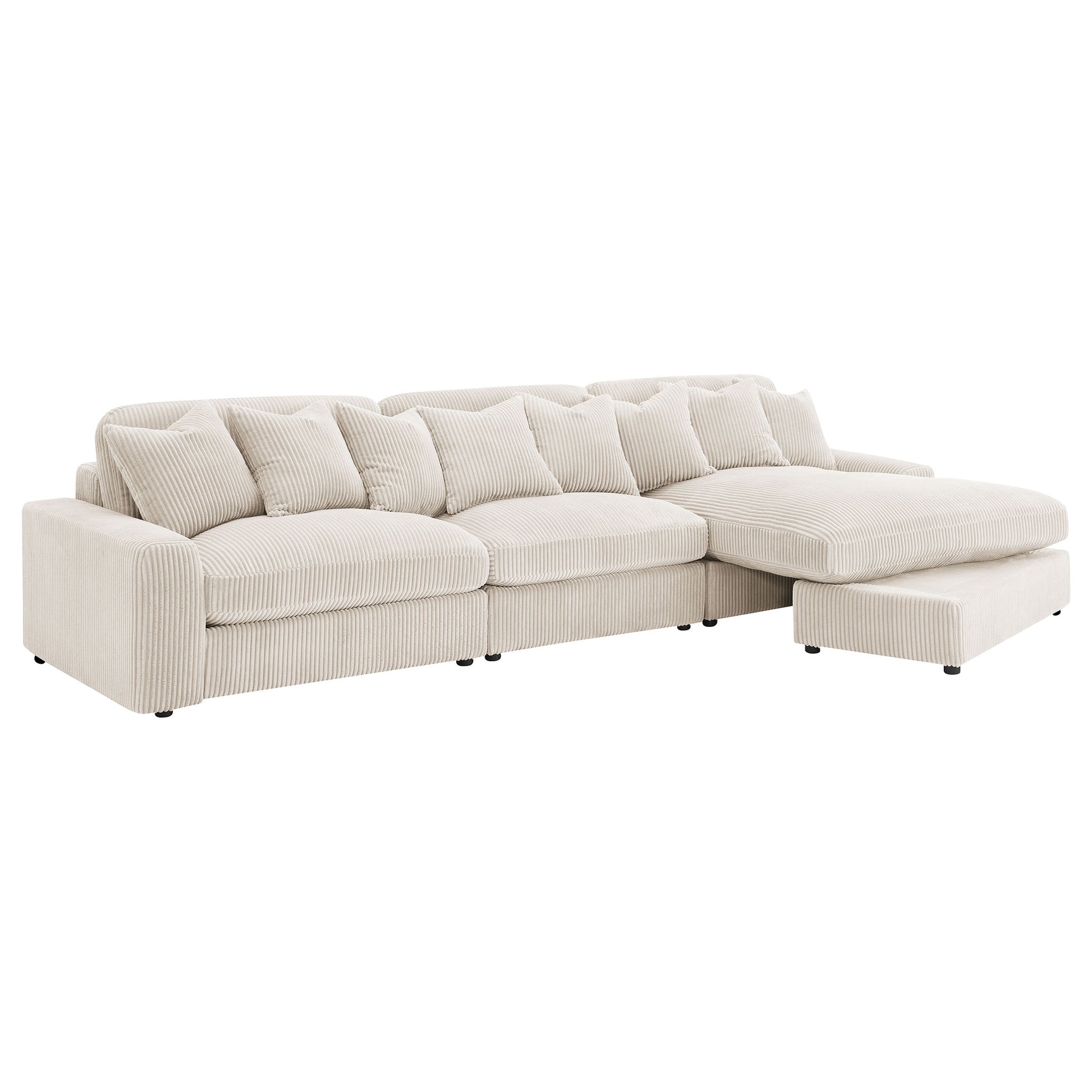 Blaine Upholstered Reversible Chaise Sectional Sofa Sand - Tampa Furniture Outlet