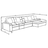 Blaine Upholstered Reversible Chaise Sectional Sofa Sand - Tampa Furniture Outlet