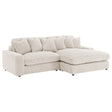 Tampa Furniture Outlet - Coaster - Blaine Upholstered Reversible Chaise Sectional Sofa Sand - 509899