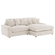 Tampa Furniture Outlet - Coaster - Blaine Upholstered Reversible Chaise Sectional Sofa Sand - 509899