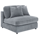 Blaine Upholstered Reversible Chaise Sectional Sofa Fog