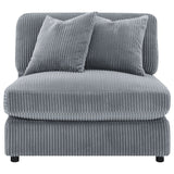 Blaine Upholstered Reversible Chaise Sectional Sofa Fog
