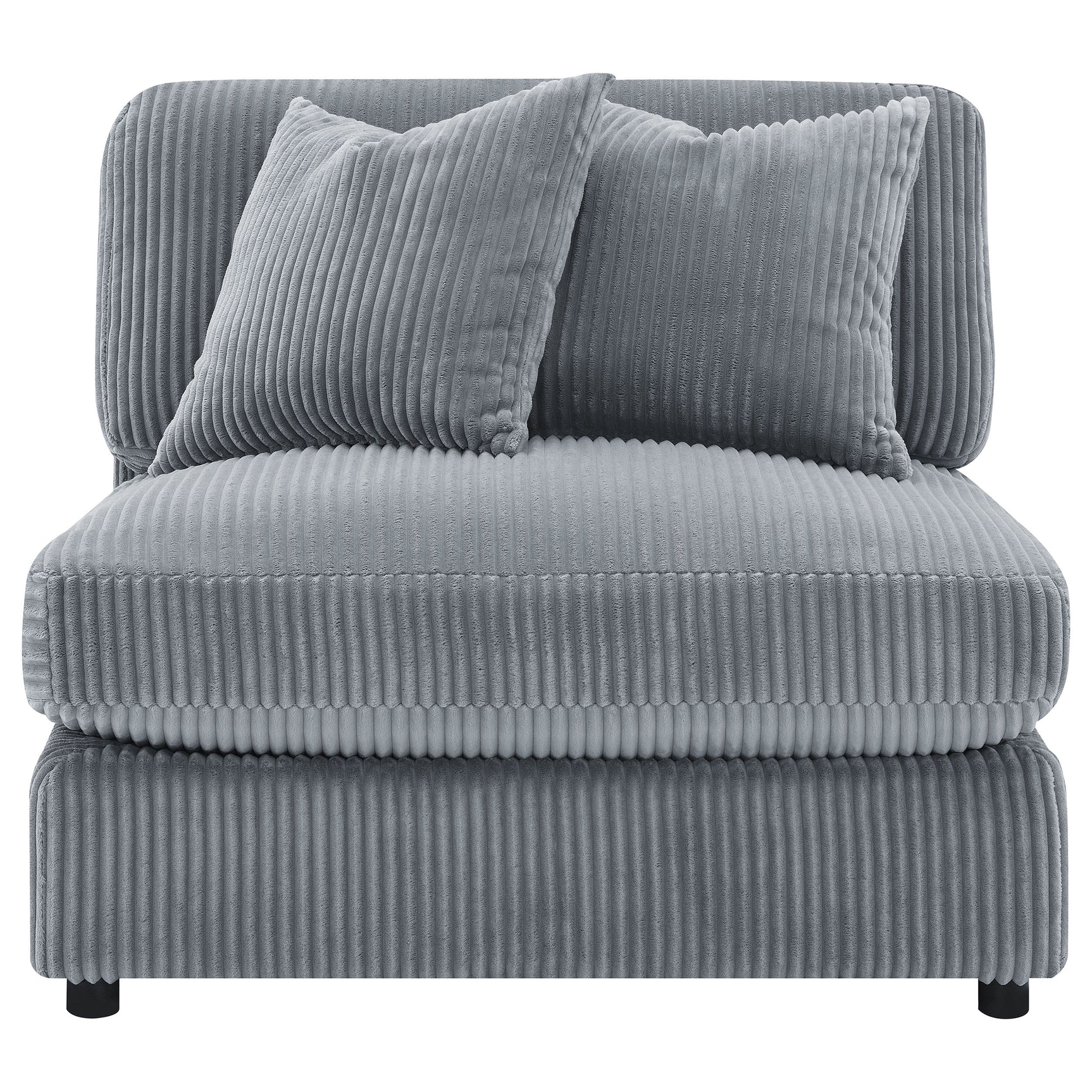 Blaine Upholstered Reversible Chaise Sectional Sofa Fog