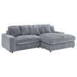 Tampa Furniture Outlet - Coaster - Blaine Upholstered Reversible Chaise Sectional Sofa Fog - 509900