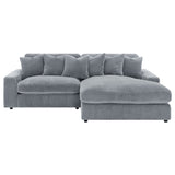 Blaine Upholstered Reversible Chaise Sectional Sofa Fog - Tampa Furniture Outlet
