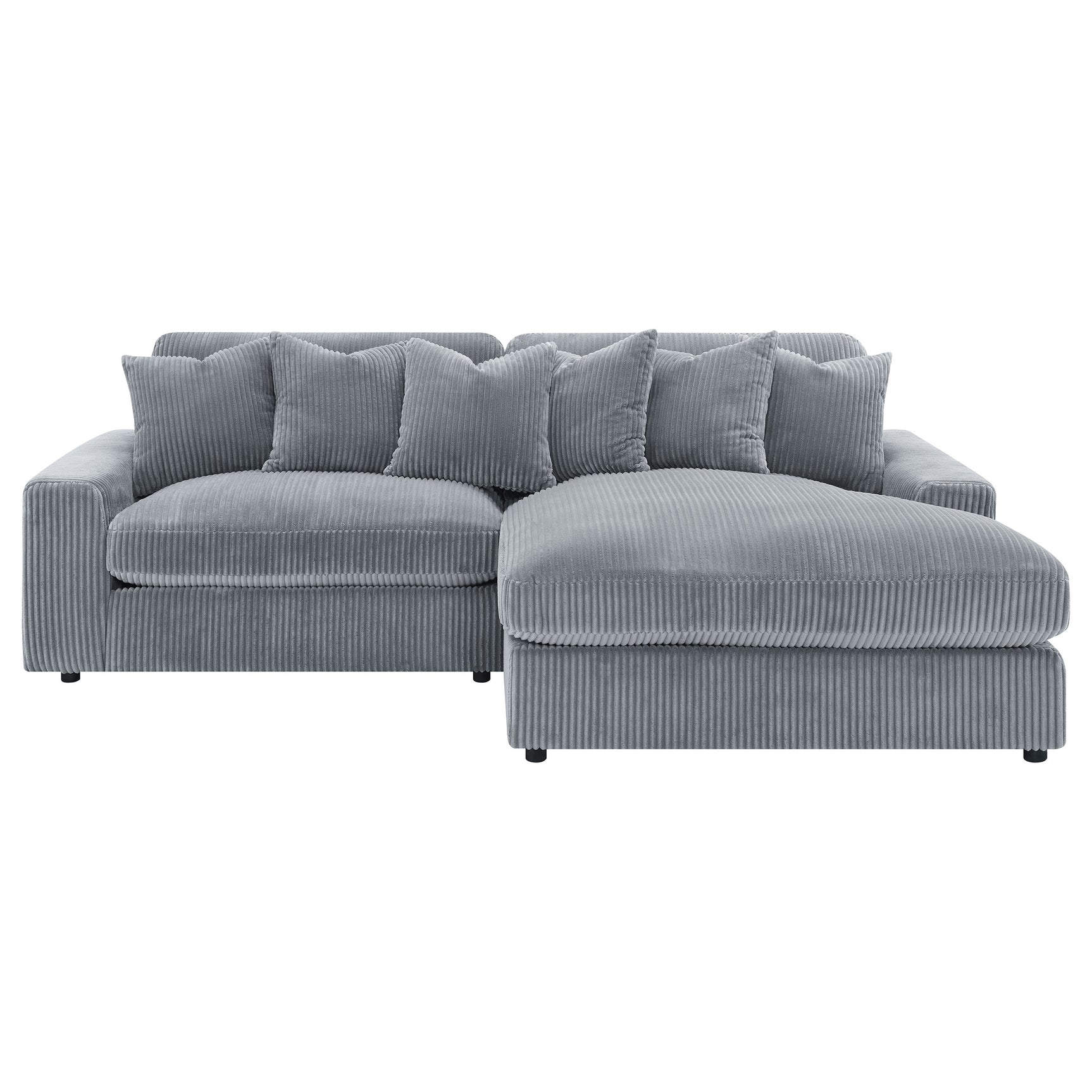 Blaine Upholstered Reversible Chaise Sectional Sofa Fog - Tampa Furniture Outlet