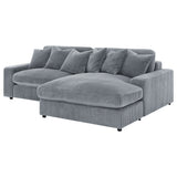 Blaine Upholstered Reversible Chaise Sectional Sofa Fog - Tampa Furniture Outlet