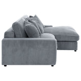 Blaine Upholstered Reversible Chaise Sectional Sofa Fog - Tampa Furniture Outlet
