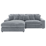 Blaine Upholstered Reversible Chaise Sectional Sofa Fog - Tampa Furniture Outlet