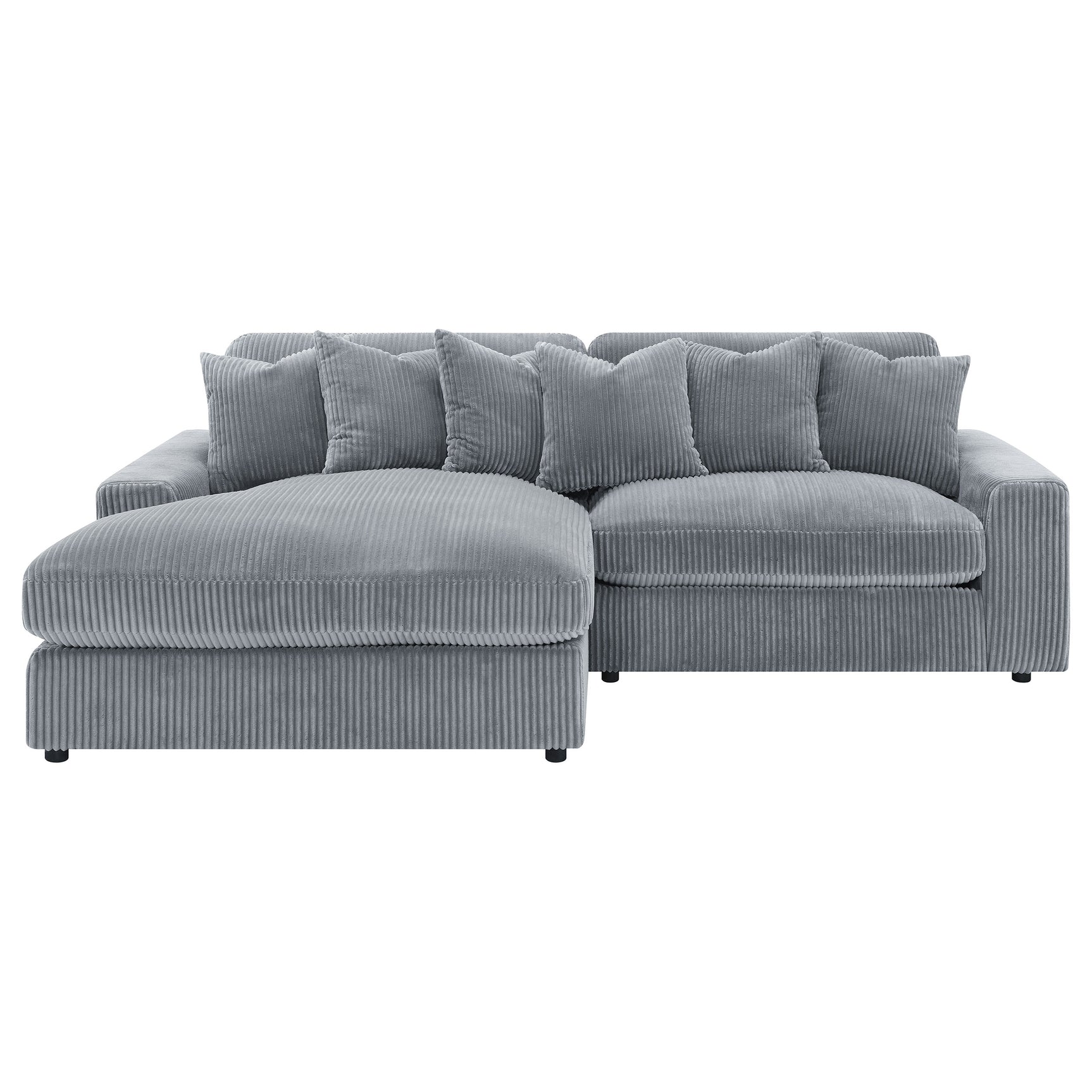 Blaine Upholstered Reversible Chaise Sectional Sofa Fog - Tampa Furniture Outlet