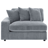 Blaine Upholstered Reversible Chaise Sectional Sofa Fog - Tampa Furniture Outlet