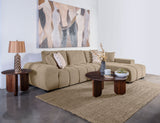 Octavia Upholstered Sectional Chaise Sofa Camel - Tampa Furniture Outlet