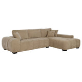 Tampa Furniture Outlet - Coaster - Octavia Upholstered Sectional Chaise Sofa Camel - 509961