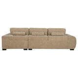 Octavia Upholstered Sectional Chaise Sofa Camel - Tampa Furniture Outlet