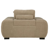 Octavia Upholstered Track Arm Accent Chair Camel - Tampa Furniture Outlet