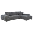 Tampa Furniture Outlet - Coaster - Octavia Upholstered Sectional Chaise Sofa Charcoal Grey - 509965