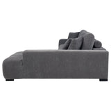 Octavia Upholstered Sectional Chaise Sofa Charcoal Grey - Tampa Furniture Outlet