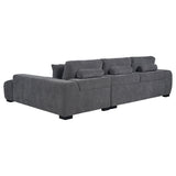 Octavia Upholstered Sectional Chaise Sofa Charcoal Grey - Tampa Furniture Outlet
