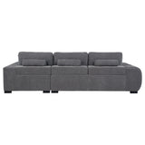 Octavia Upholstered Sectional Chaise Sofa Charcoal Grey - Tampa Furniture Outlet