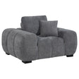 Tampa Furniture Outlet - Coaster - Octavia Upholstered Track Arm Accent Chair Charcoal Grey - 509967