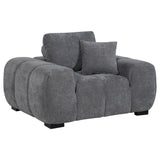 Tampa Furniture Outlet - Coaster - Octavia Upholstered Track Arm Accent Chair Charcoal Grey - 509967