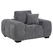 Tampa Furniture Outlet - Coaster - Octavia Upholstered Track Arm Accent Chair Charcoal Grey - 509967