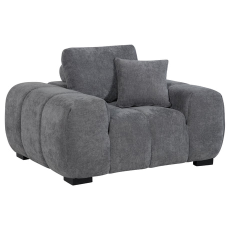 Tampa Furniture Outlet - Coaster - Octavia Upholstered Track Arm Accent Chair Charcoal Grey - 509967