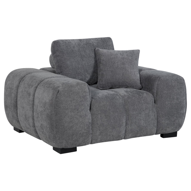 Tampa Furniture Outlet - Coaster - Octavia Upholstered Track Arm Accent Chair Charcoal Grey - 509967