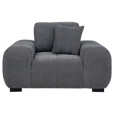 Octavia Upholstered Track Arm Accent Chair Charcoal Grey - Tampa Furniture Outlet