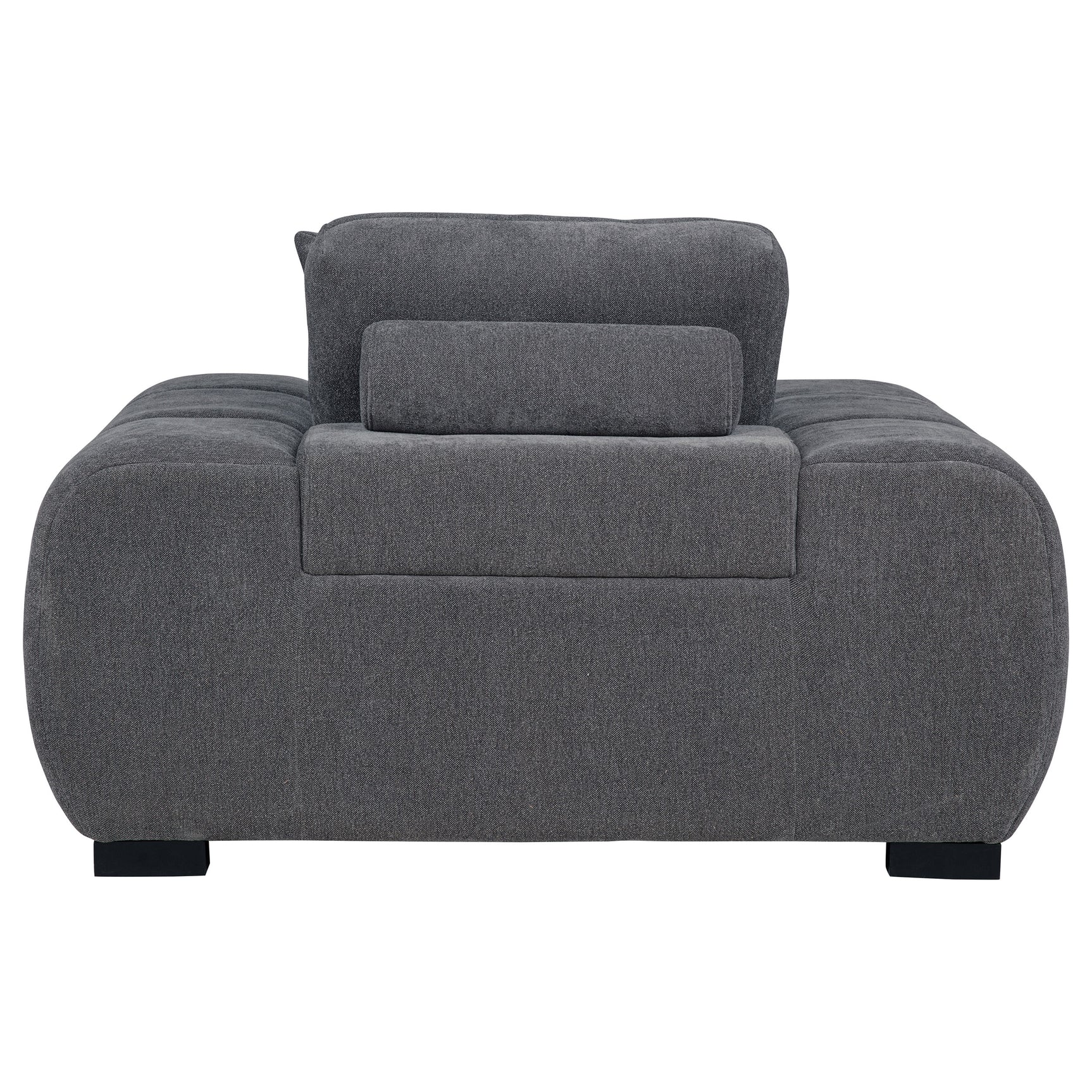 Octavia Upholstered Track Arm Accent Chair Charcoal Grey - Tampa Furniture Outlet