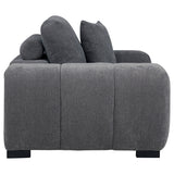 Octavia Upholstered Track Arm Accent Chair Charcoal Grey - Tampa Furniture Outlet