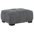 Tampa Furniture Outlet - Coaster - Octavia Upholstered Rectangular Ottoman Charcoal Grey - 509968