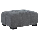 Tampa Furniture Outlet - Coaster - Octavia Upholstered Rectangular Ottoman Charcoal Grey - 509968