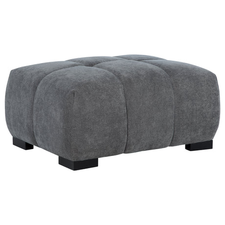 Tampa Furniture Outlet - Coaster - Octavia Upholstered Rectangular Ottoman Charcoal Grey - 509968