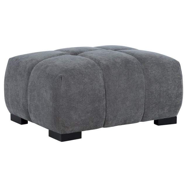 Tampa Furniture Outlet - Coaster - Octavia Upholstered Rectangular Ottoman Charcoal Grey - 509968