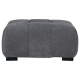 Octavia Upholstered Rectangular Ottoman Charcoal Grey - Tampa Furniture Outlet